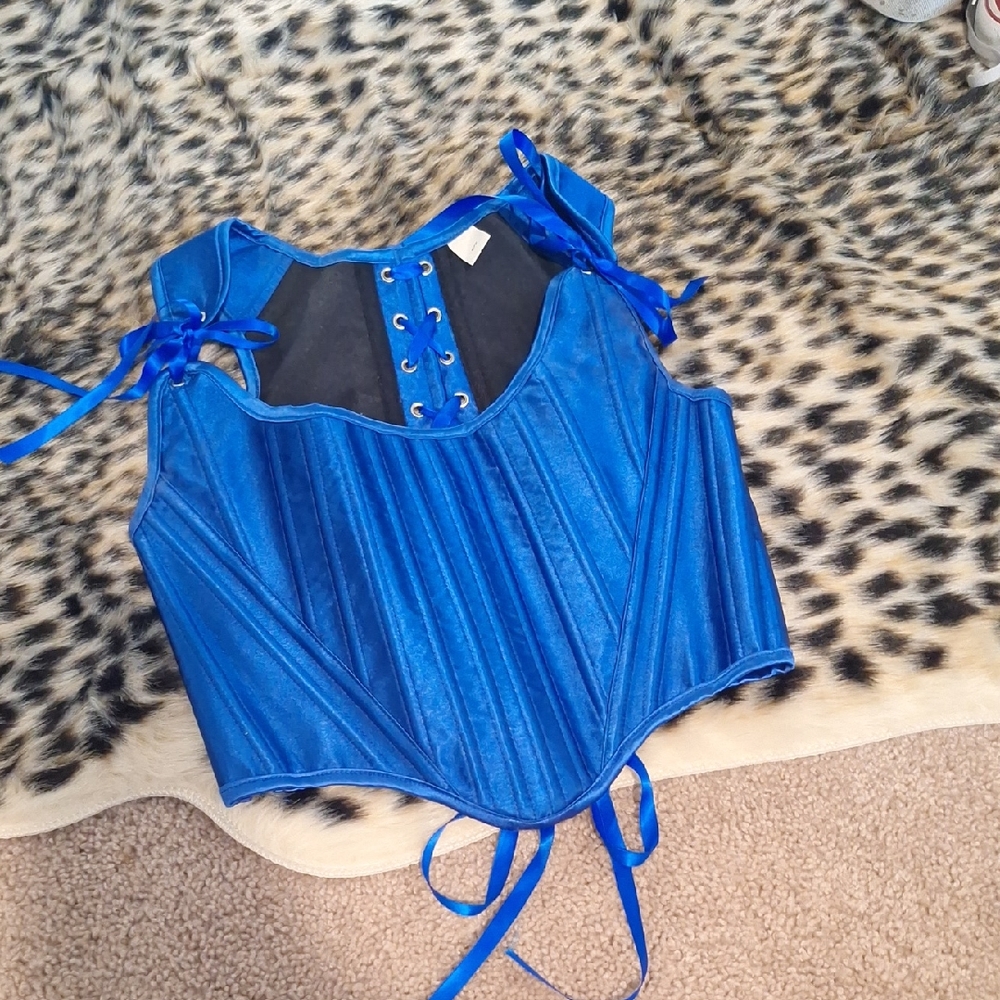 Blue Corset Top